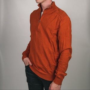 ORANGE BANANA REPUBLIC QUARTERZIP SWEATER